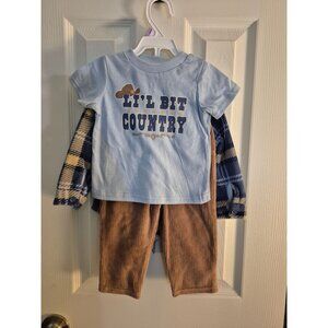 Boys 3 piece "Lil Bit Country" Set, 9 months